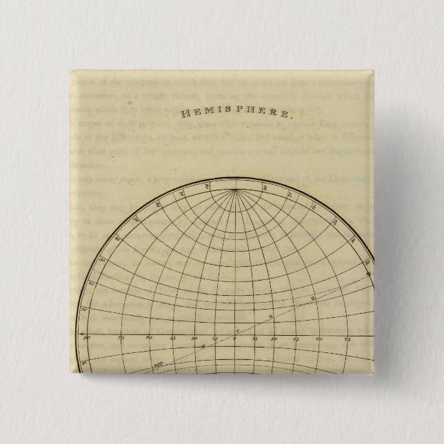 Hemisphere map 15 cm square badge (Front)