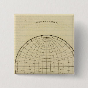 Hemisphere map 15 cm square badge