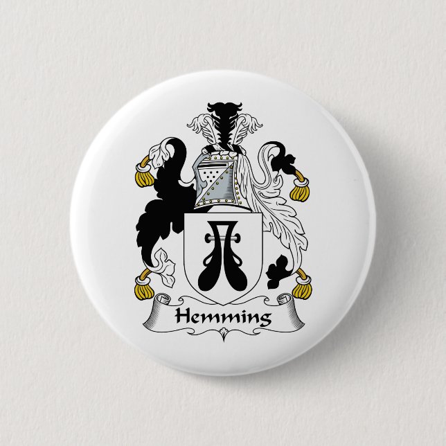 Hemming Family Crest 6 Cm Round Badge (Front)