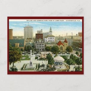 Hemming Park, Jacksonville, FL Vintage Postcard