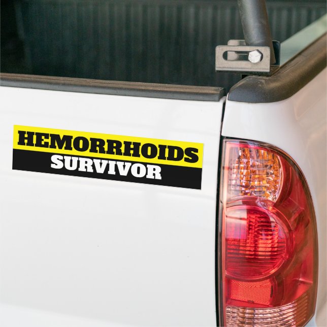 Hemorrhoids Survivor Bumper Sticker (On Truck)