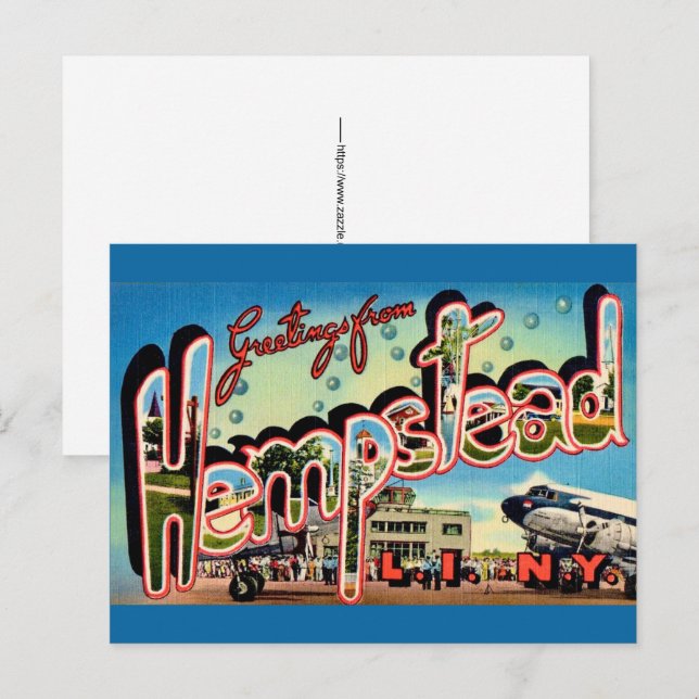 Hempstead Long Island NY  Postcard (Front/Back)