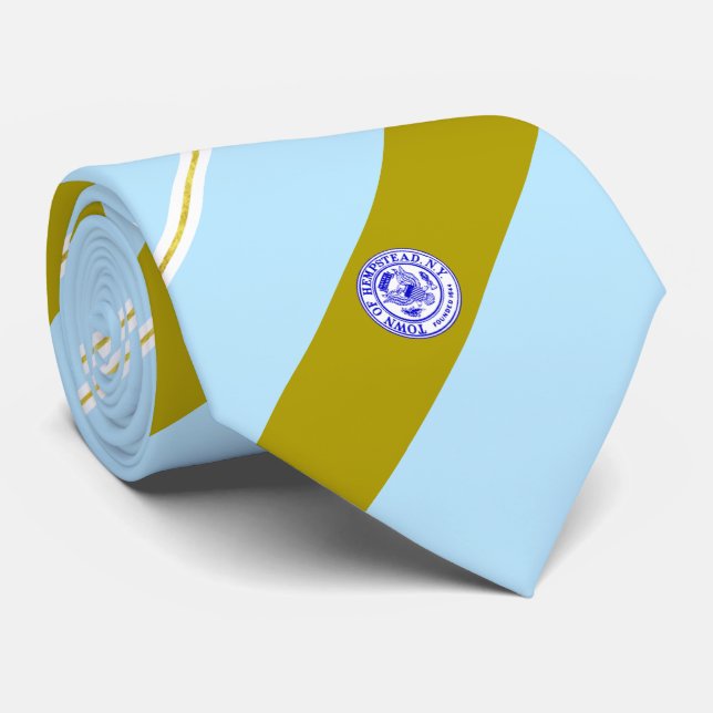 Hempstead (New York) city flag Neck Tie (Rolled)