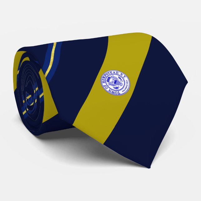 Hempstead (New York) city flag Neck Tie (Rolled)