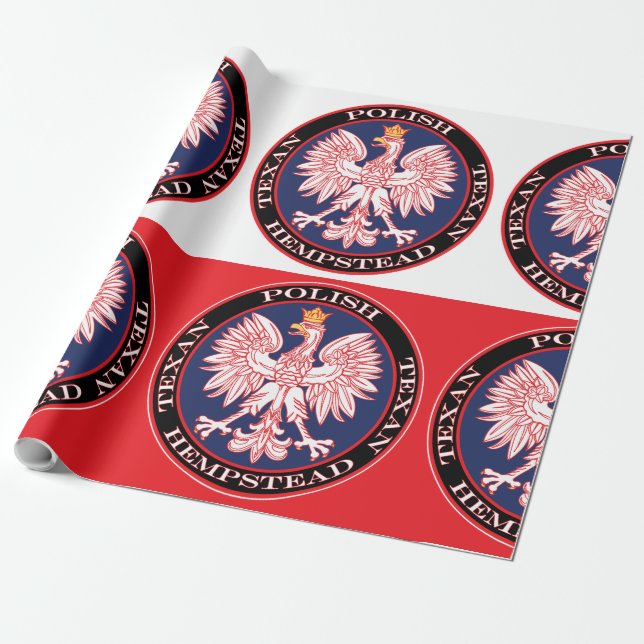 Hempstead Round Polish Texan Wrapping Paper (Unrolled)