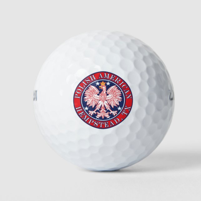 Hempstead Texas Polish American Eagle Golf Balls (Front)