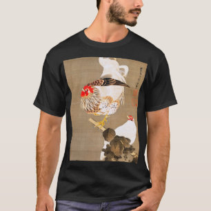 Hen and Rooster with Grapevine by Ito Jakuchu T-Shirt