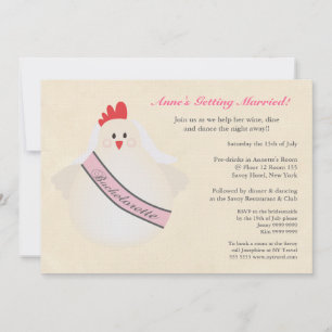 Hen Bachelorette Night Party Illustrated Invite