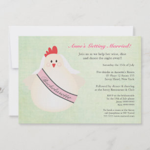 Hen Bachelorette Night Party Illustrated Invite