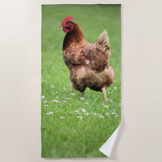 Hen Beach Towel (Front)