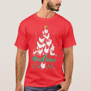 Hen Chick Farmer Merry Chickmas Christmas Chicken T-Shirt