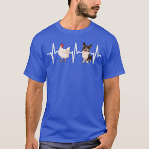Hen Chicken Cardigan Welsh Corgi Heartbeat Dog Lov T-Shirt