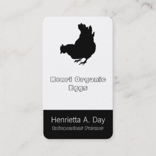 Hen [chicken, farmer, organic eggs] business card