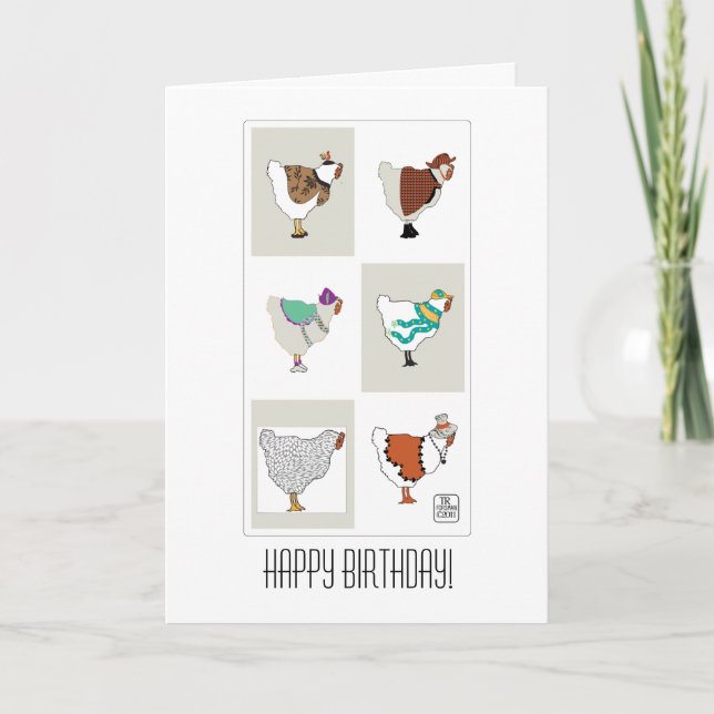 Hen (fashion) birthday high art Card (Front)
