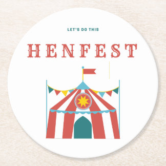 Hen Fest Paper Coaster
