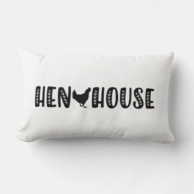 Hen House Chicken Lumbar Cushion (Front)