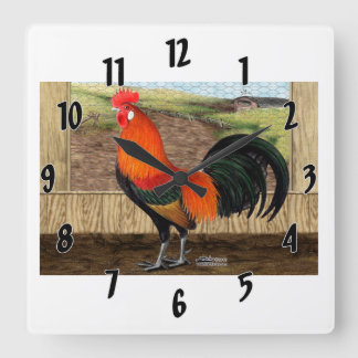 Hen House Hero Square Wall Clock