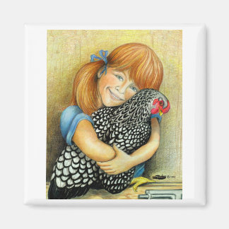 Hen Hugger Magnet