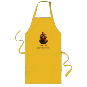 Hen in a flap long apron