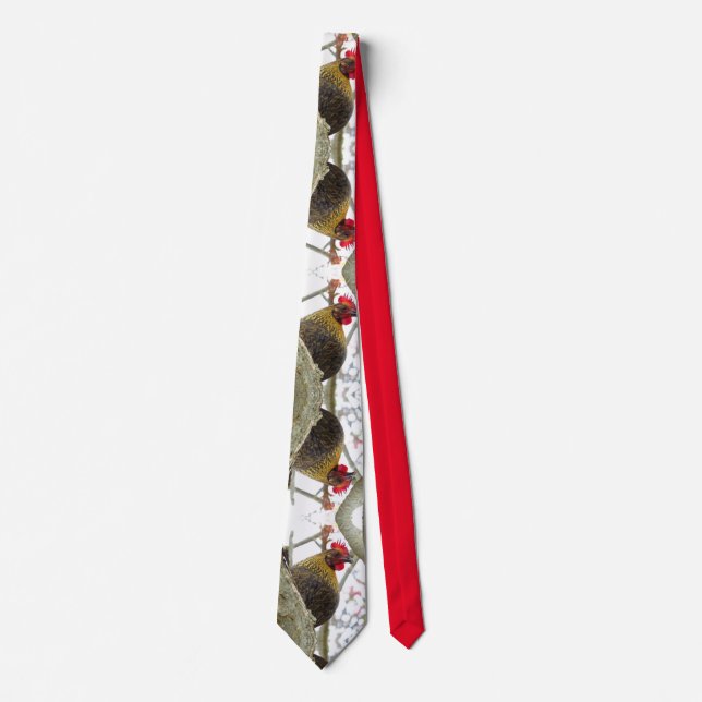 Hen in a Plumeria Tie (Front)