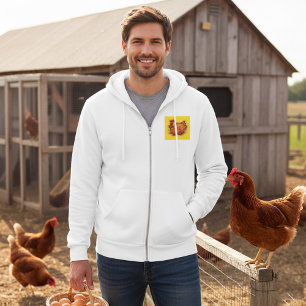 Hen on Nest Bright Farmyard Chicken Hoodie