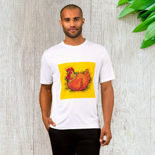Hen on Nest Bright Farmyard Chicken T-Shirt