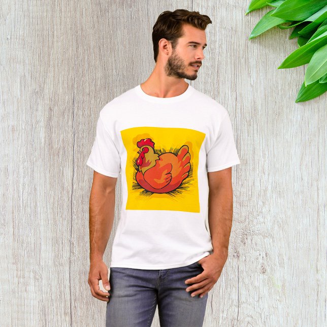 Hen on Nest Bright Farmyard Chicken T-Shirt (Creator Uploaded)