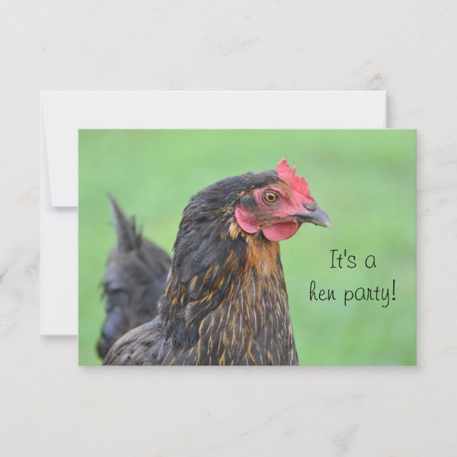 Hen party batchelorette invitation (Front)