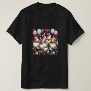 HEN PARTY! Festive Chicken Celebration Design  T-Shirt