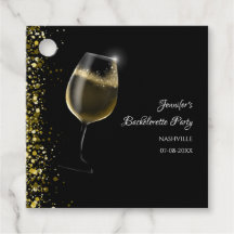 Hen party gold Mocktail bachelorette party sparkle