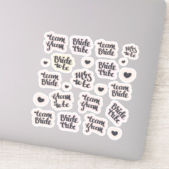 Hen Party stickers - team bride / bride tribe (Detail)