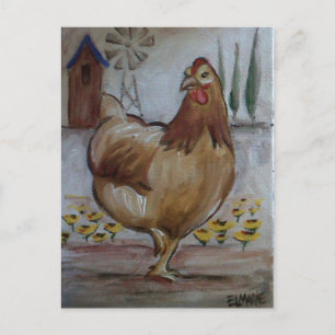 Hen Postcard