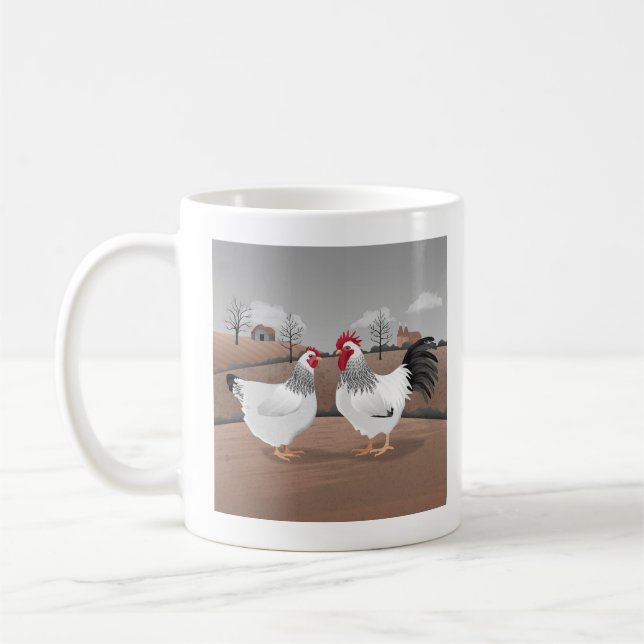 Hen & Rooster Coffee Mug (Left)