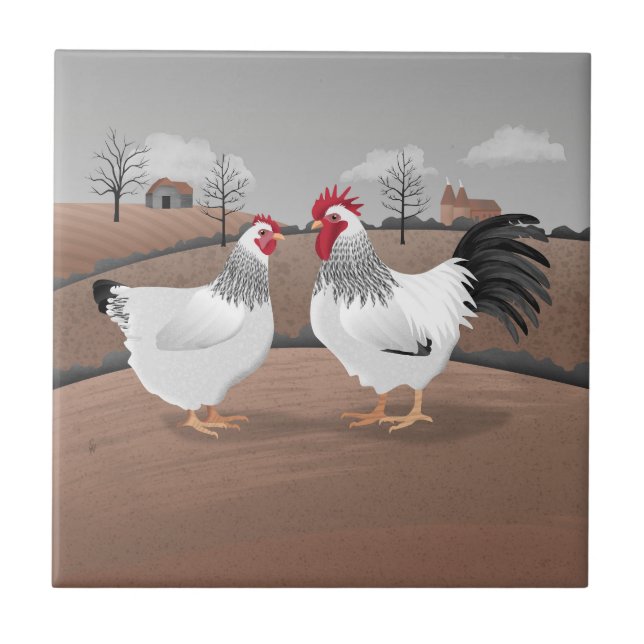 Hen & Rooster Tile (Front)