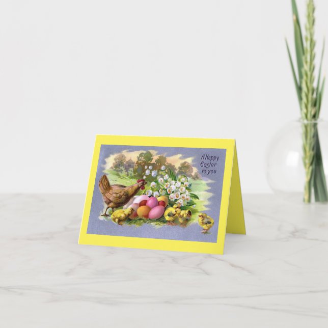  Hen With Chicks Holiday Card (Front)