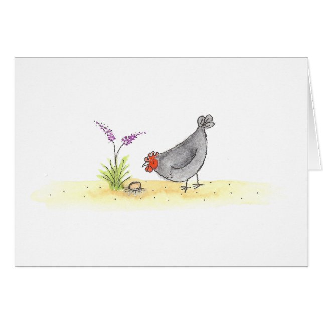 Hen With Egg And Flower (Front Horizontal)
