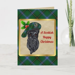 Henderson Badge & Tartan Personalised Xmas Card