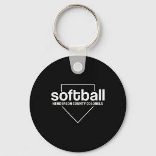 Henderson County Colonels Softll Home Plate  Key Ring