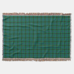 Henderson Family Green and Blue Clan Tartan Throw Blanket