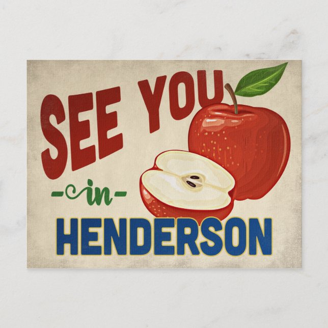 Henderson Nevada Apple - Vintage Travel Postcard (Front)