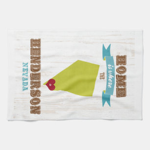 Henderson, Nevada Map – Home Is Where The Heart Tea Towel