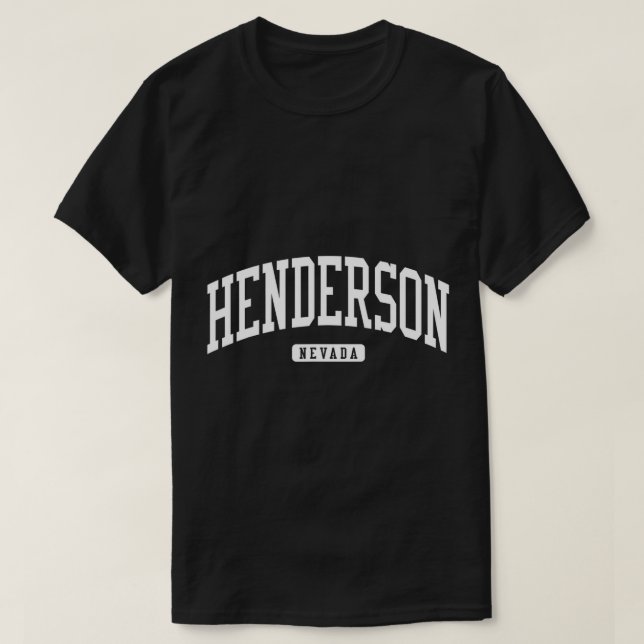 Henderson Nevada NV College University Style T-Shi T-Shirt (Design Front)