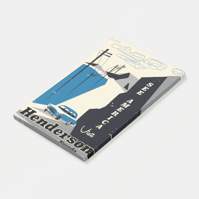 Henderson Nevada USA travel poster Post-it Notes (Angled)