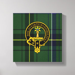 Henderson Scottish Crest and Tartan Canvas print