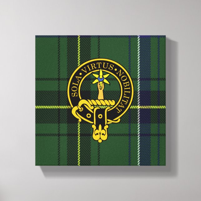 Henderson Scottish Crest and Tartan Canvas print (Front)