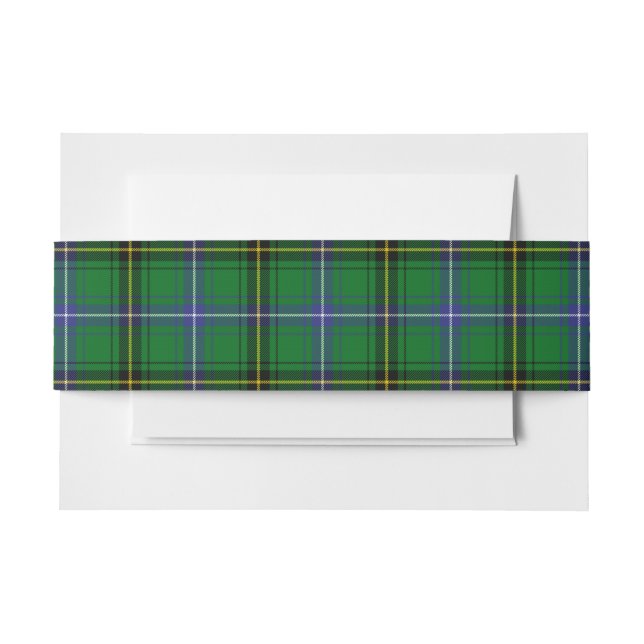 Henderson Scottish Tartan Belly Band Invitation Belly Band (Front Example)