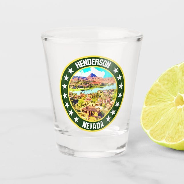 Henderson                                          shot glass (Front)