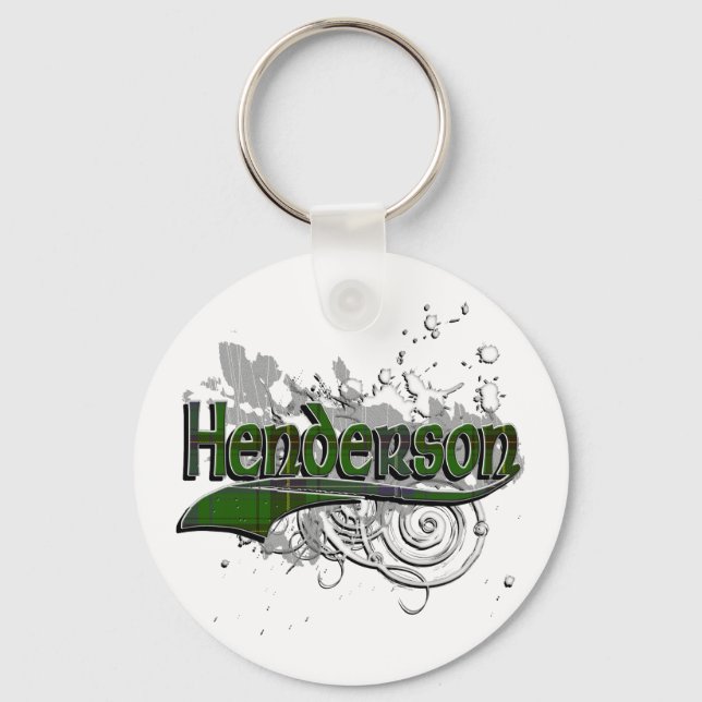 Henderson Tartan Grunge Key Ring (Front)
