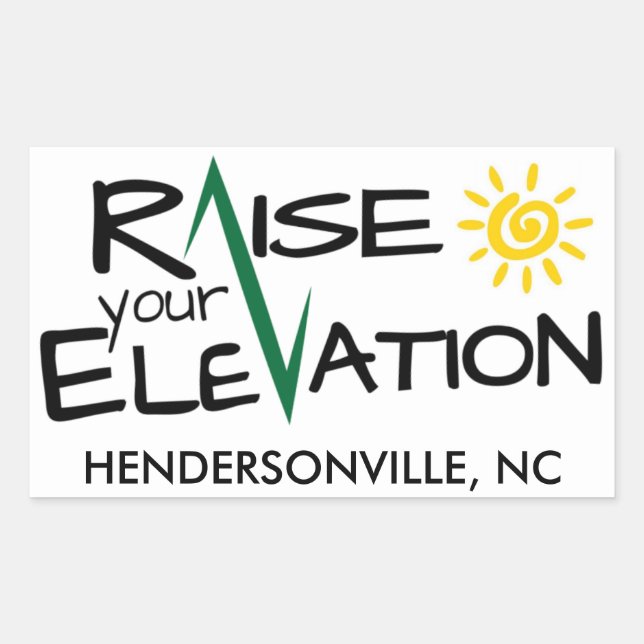 Hendersonvile Raise Your Elevation Rectangle Stkr Rectangular Sticker (Front)