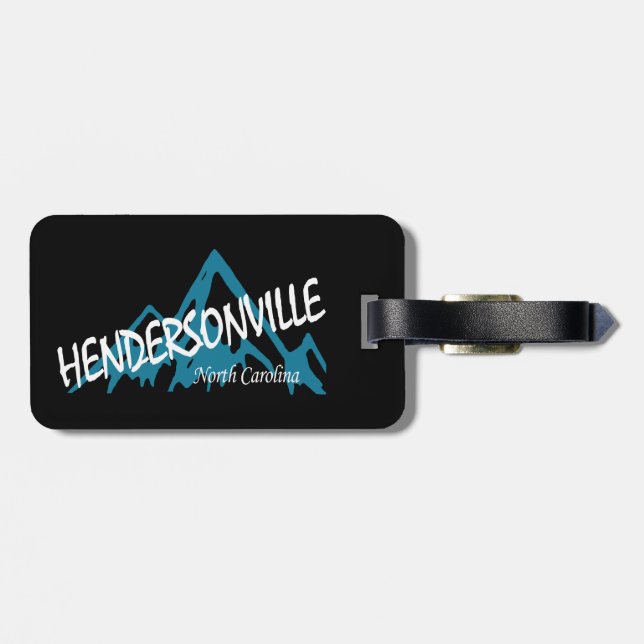 Hendersonville North Carolina Mountains Luggage Tag (Back Horizontal)